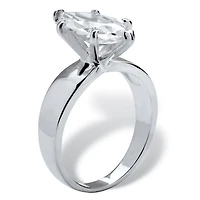 DiamonArt® Womens 2 CT. T.W. White Cubic Zirconia Sterling Silver Engagement Ring