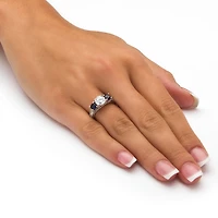 DiamonArt® Womens 1 5/8 CT. T.W. White Cubic Zirconia Sterling Silver Round Engagement Ring