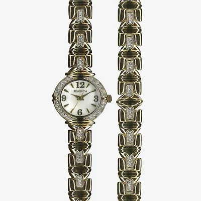 Elgin Womens Two Tone 2-pc. Watch Boxed Set Eg17011st