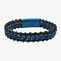 Mens Stainless Steel 8 1/2 Inch Solid Braid Chain Bracelet