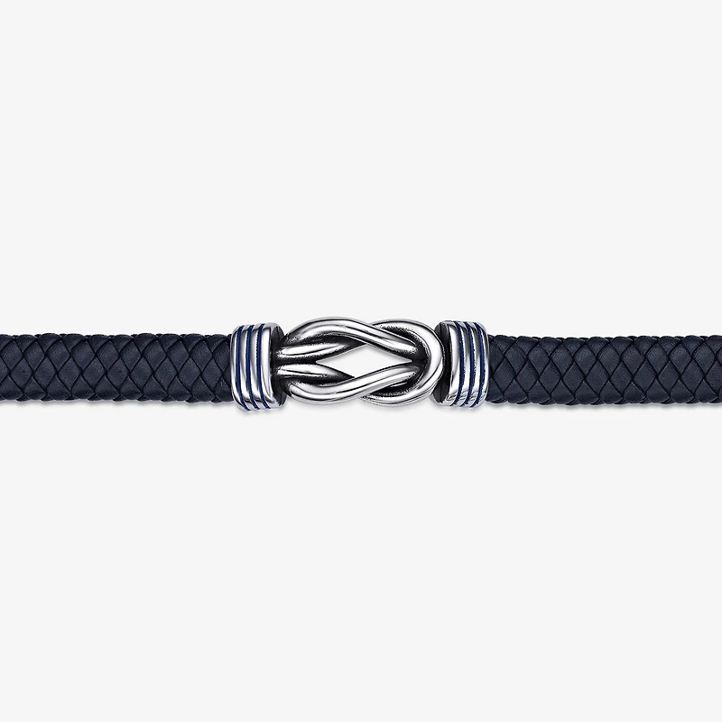 Mens Stainless Steel Cord Bracelet