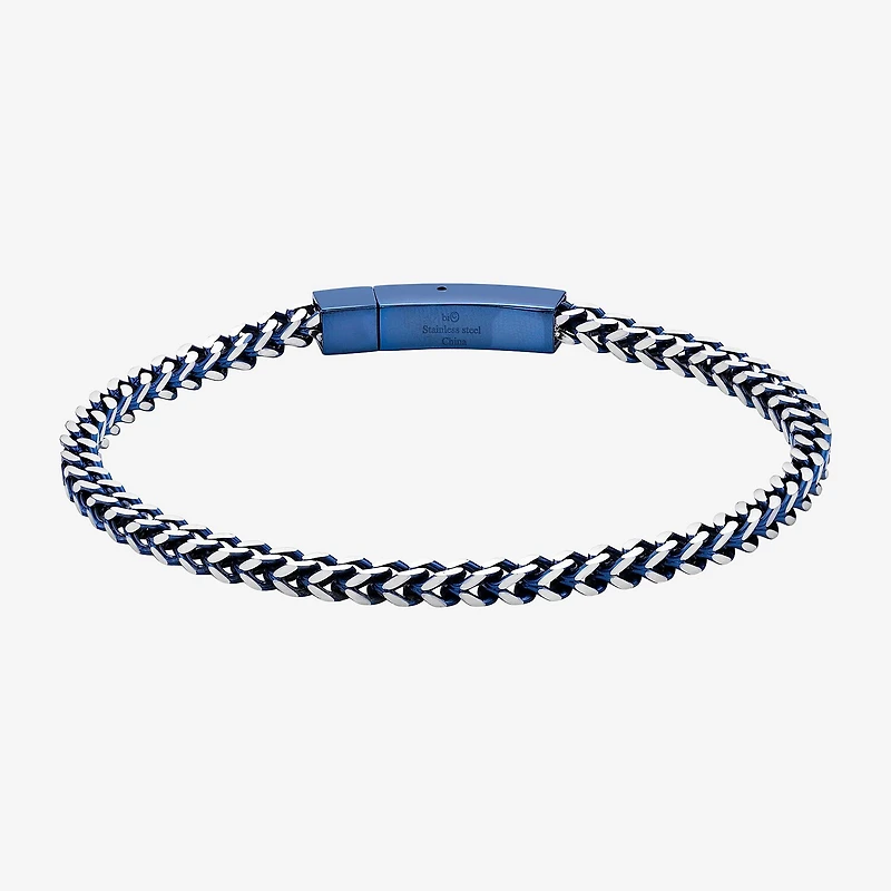 Mens Stainless Steel Inch Solid Chain Bracelet