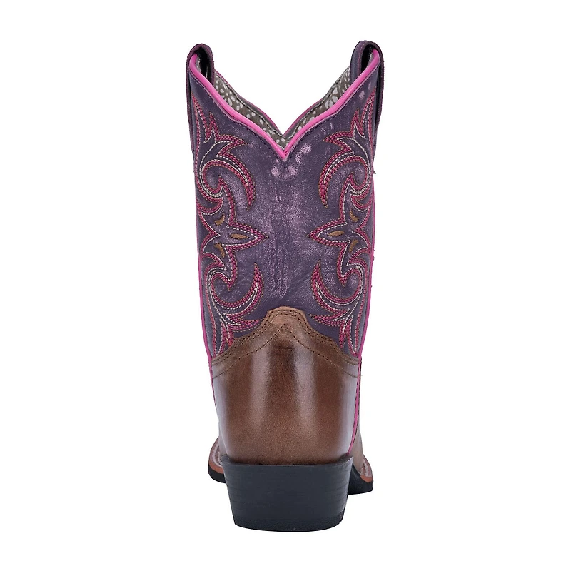 Dan Post Little & Big Kid Girls Majesty Stacked Heel Cowboy Boots