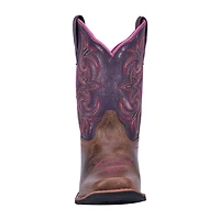 Dan Post Little & Big Kid Girls Majesty Stacked Heel Cowboy Boots