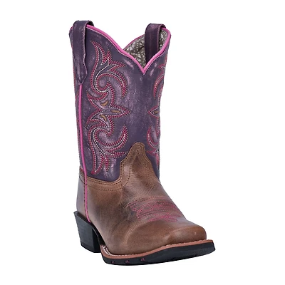 Dan Post Little & Big Kid Girls Majesty Stacked Heel Cowboy Boots