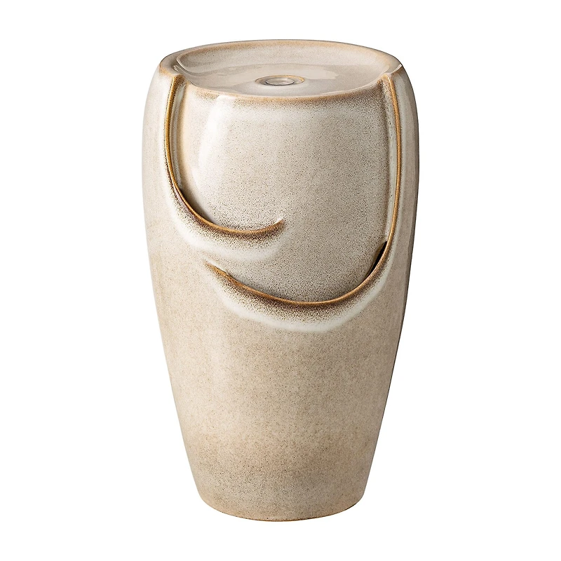 Glitzhome 21.25" Ceramic Pot Outdoor Fountains