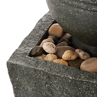 Glitzhome 31.75" Polyresin Sphere Outdoor Fountains
