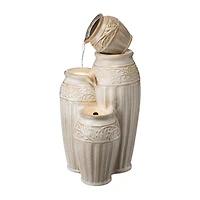 Glitzhome 27.25H Ceramic Pot Outdoor Fountains