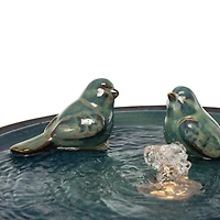 Glitzhome 27.5" Turquoise Ceramic Outdoor Fountains
