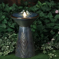 Glitzhome 27.5" Turquoise Ceramic Outdoor Fountains