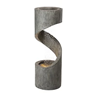 Glitzhome 40" Curving Shaped Polyresin Outdoor Fountains
