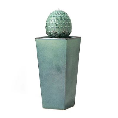 Glitzhome 35.75" Turquoise Ceramic Outdoor Fountains