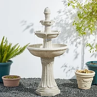 Glitzhome 45.25'H Terrazzo Resin 3-Tier Outdoor fountain