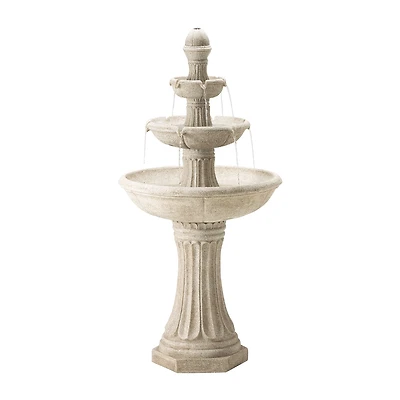 Glitzhome 45.25'H Terrazzo Resin 3-Tier Outdoor fountain