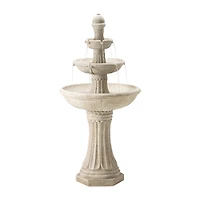 Glitzhome 45.25'H Terrazzo Resin 3-Tier Outdoor fountain