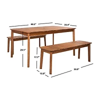Safavieh Europa 3-pc. Rectangular Dining Set