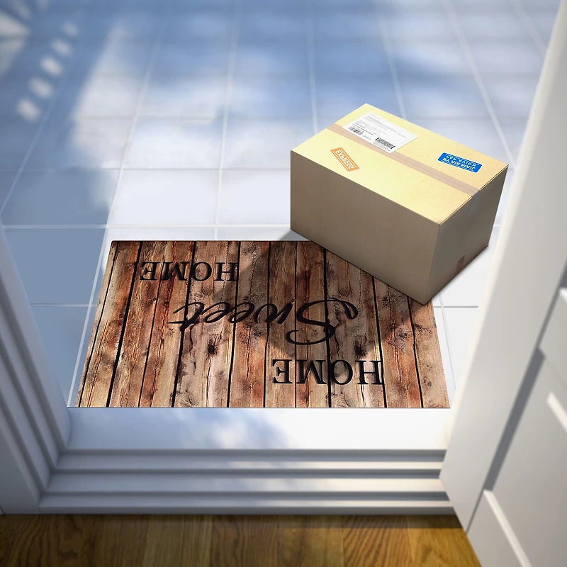 Achim Farmhouse Plank Rubber 18"X30" Doormat