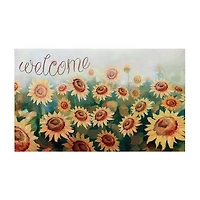 Achim Sunflower Field Rubber 18"X30" Doormat