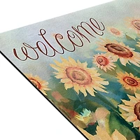 Achim Sunflower Field Rubber 18"X30" Doormat