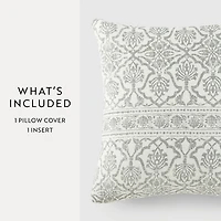 Casual Comfort Antique Floral Cotton Square Throw Pillow
