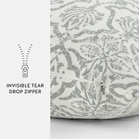 Casual Comfort Antique Floral Cotton Square Throw Pillow