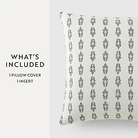 Casual Comfort Folk Leaves Cotton Square Throw Pillow