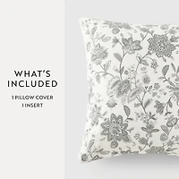 Casual Comfort Jacobean Cotton Square Throw Pillow