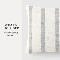 Casual Comfort Awning Stripe Yarn Dyed Square Throw Pillow