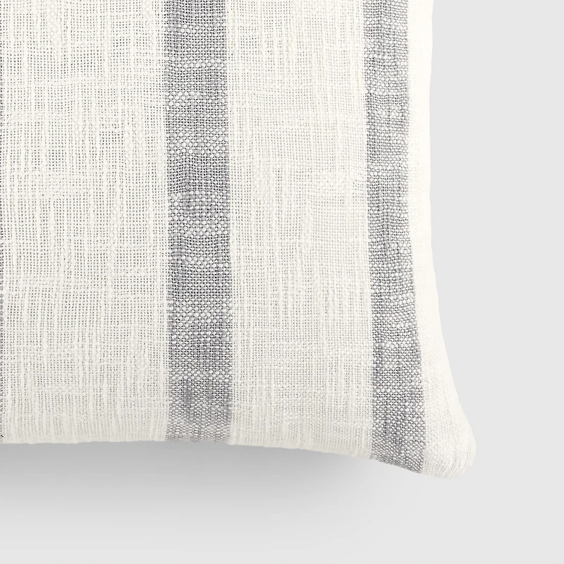 Casual Comfort Awning Stripe Yarn Dyed Square Throw Pillow