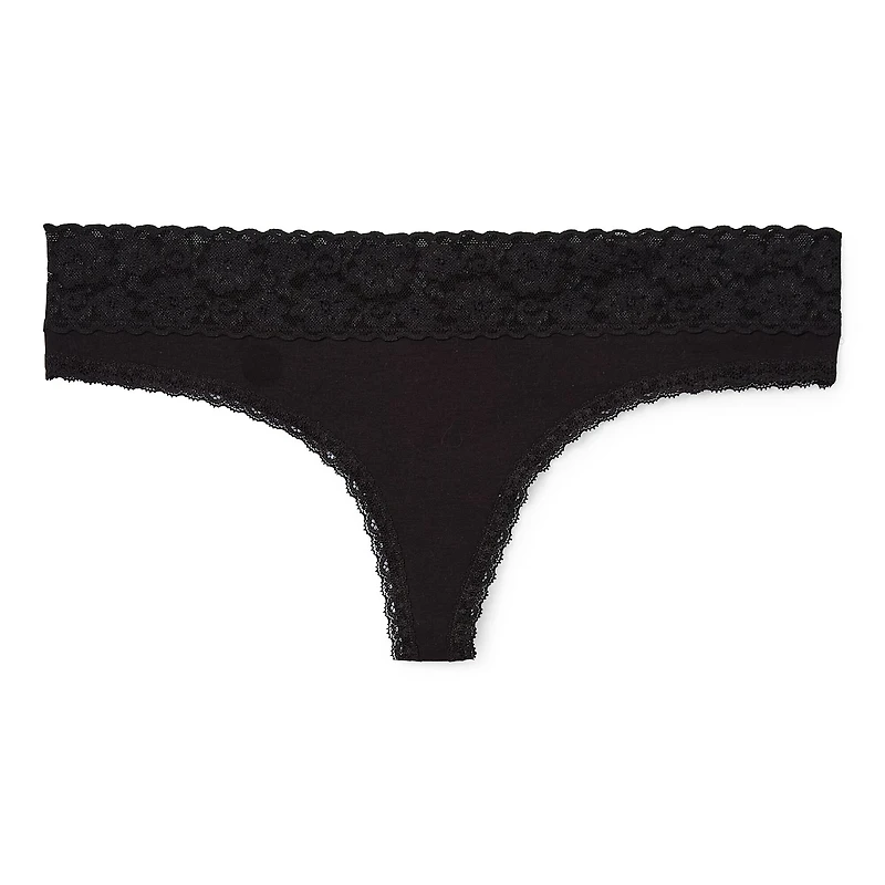 Arizona Body Cotton with Lace Thong