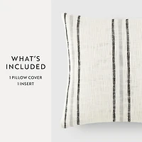 Casual Comfort Framed Stripe Yarn Dyed Square Throw Pillow