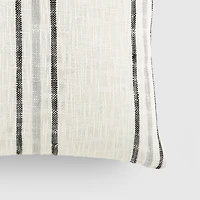 Casual Comfort Framed Stripe Yarn Dyed Square Throw Pillow
