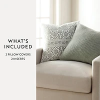 Casual Comfort Seed Stitch Pattern  2-pc. Square Throw Pillow Set