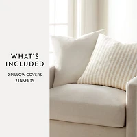 Casual Comfort Bengal Stripe Yarn Dyed 2-pc. Square Throw Pillow Set