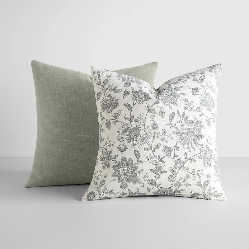 Casual Comfort Jacobean Floral 2-pc. Square Throw Pillow Set