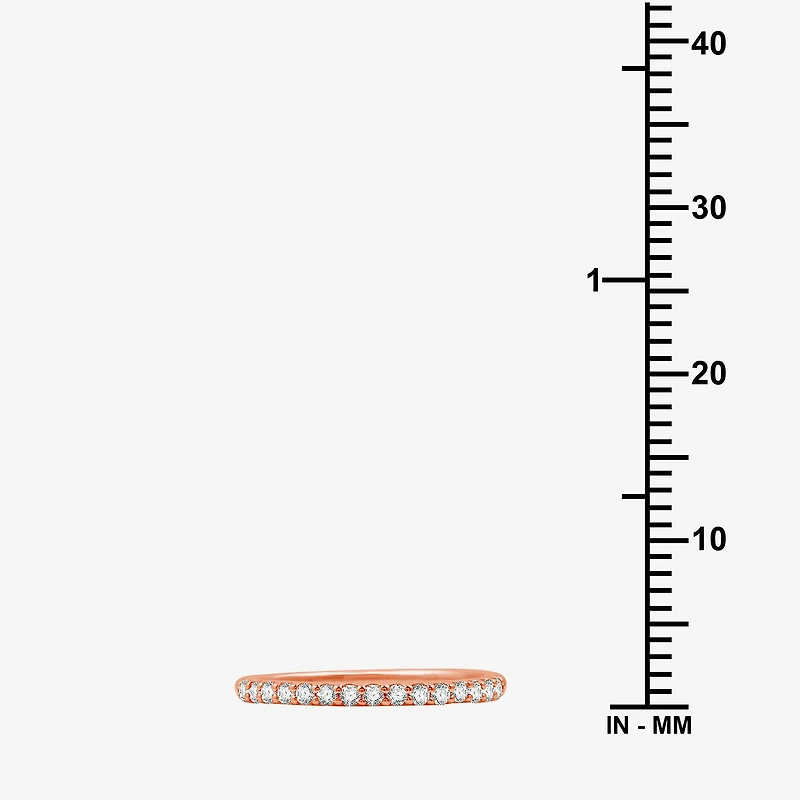 1/4 CT. T.W. Lab Grown White Diamond 10K Gold Wedding Band
