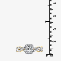 I Said Yes (H-I / I1) Womens 1 CT. T.W. Lab Grown White Diamond Sterling Silver or 14K Gold Over Side Stone Halo Bridal Set