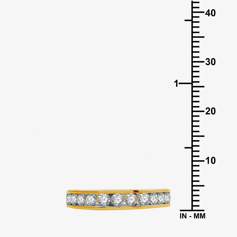(H-I / I1) Round 1 1/2 CT. T.W. Lab Grown Diamond Bridal Set 10K or 14K Gold