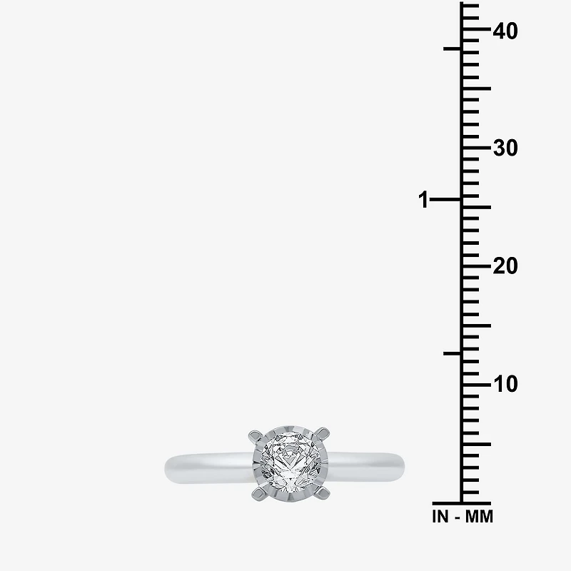 1 CT. T.W. Natural Diamond Round Solitaire Bridal Set 10K Gold