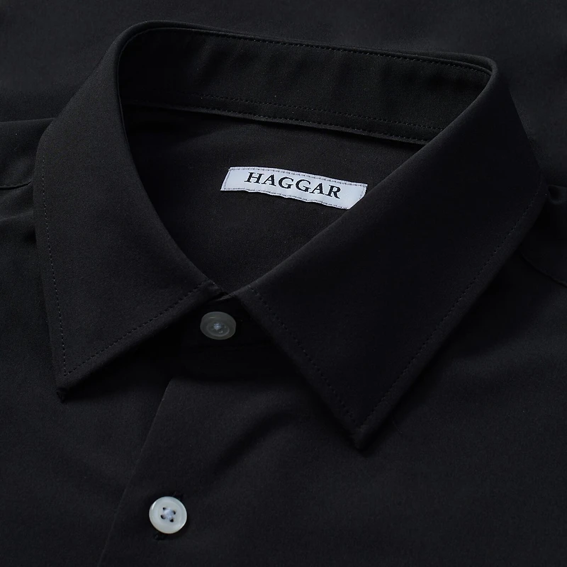 Haggar Smart Wash Mens Slim Fit Easy Care Long Sleeve Dress Shirt