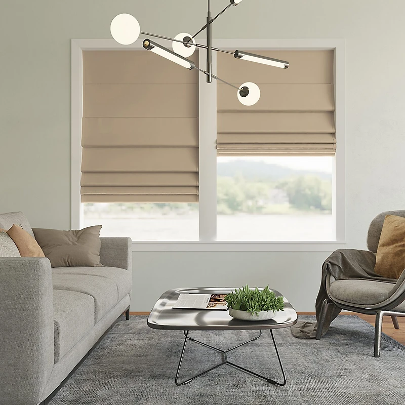 Sun Zero Morin Cordless 100% Blackout Roman Shade