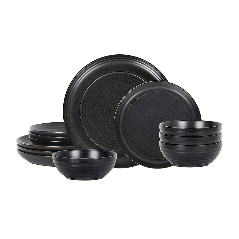 Stone + Lain Elio 12-pc. Stoneware Dinnerware Set