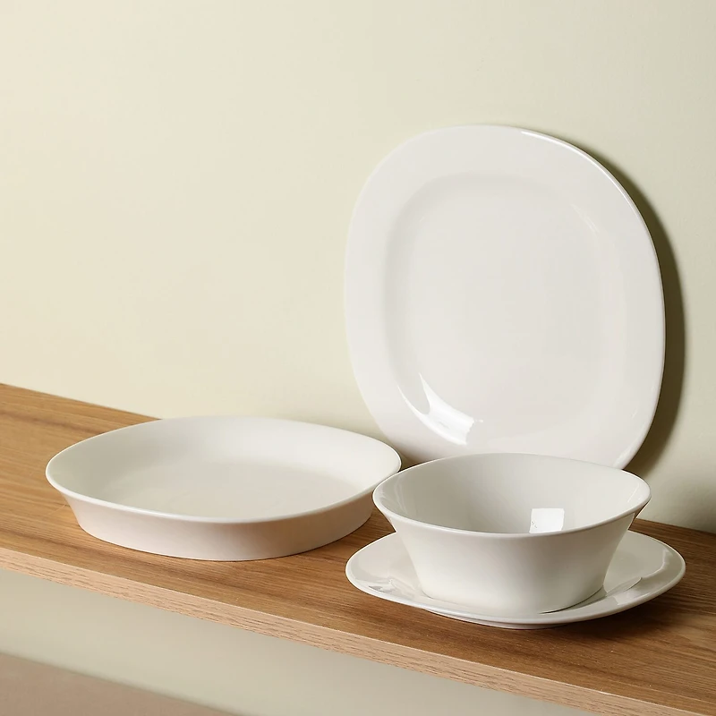 Stone + Lain Quadro 4-pc. Porcelain Dinner Plate