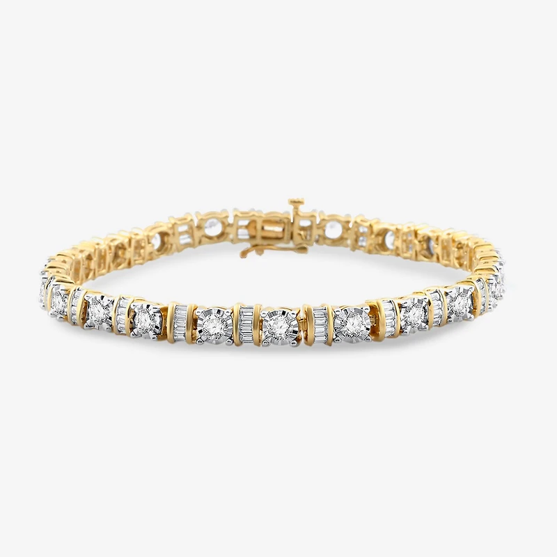 5 CT.T.W. Natural Diamond 10K Gold Tennis Bracelet