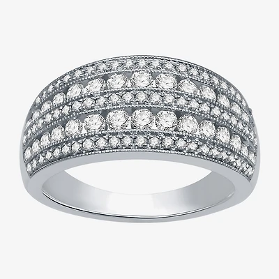 1 CT.T.W. Natural Diamond 10K White Gold Anniversary Ring