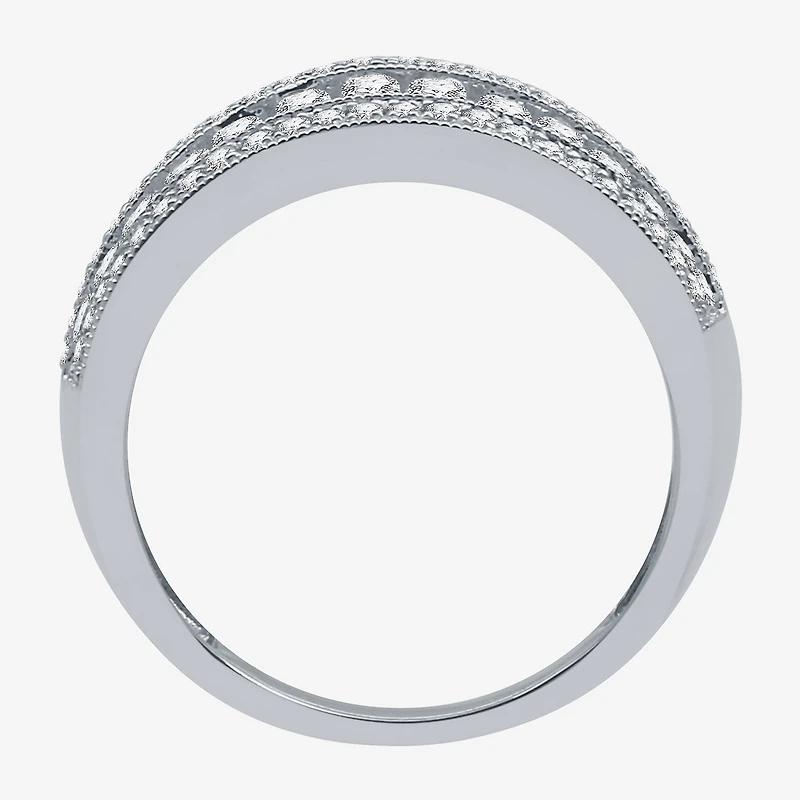 1 CT.T.W. Natural Diamond 10K White Gold Anniversary Ring