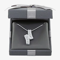 (G-H / I2-I3) Womens 1 CT. T.W. Lab Grown White Diamond Sterling Silver 18 Inch Pendant Necklace