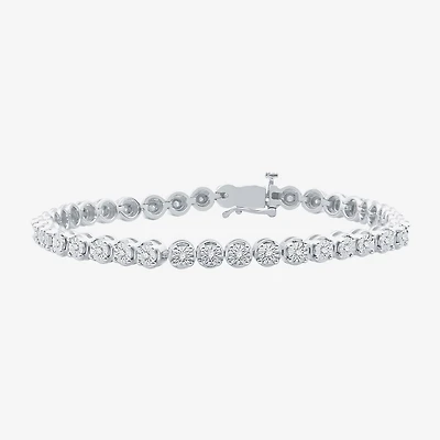 1/2 CT.T.W. Natural Diamond Sterling SIlver Bracelet