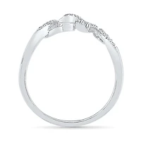 Womens Diamond Accent Natural White Sterling Silver Cocktail Ring