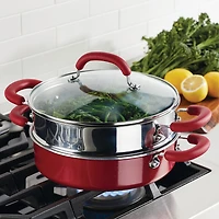 Rachael Ray Create Delicious 3-Pc. Aluminum Non-Stick Steamer with Insert